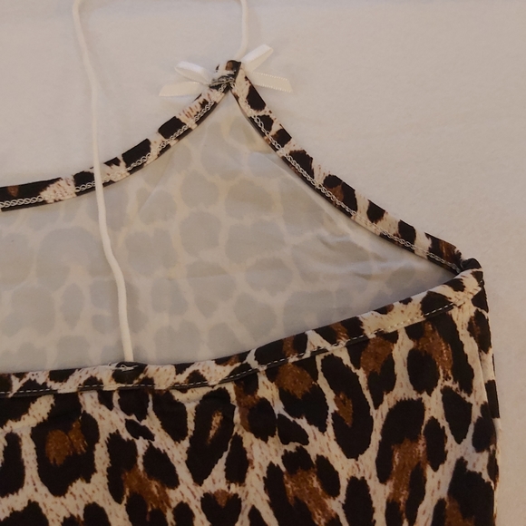 051. Leopard Print Crop Spaghetti Straps Camisole  Size M - Picture 8 of 16